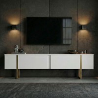 Comodă TV Hanah Home Onera White Gold imaginea #2 — magazin online Desire.md