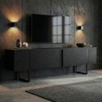 Comodă TV Hanah Home Onera Wood Black Black