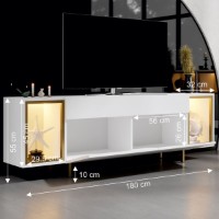 Comodă TV Hanah Home Zenith White Gold imaginea #7 — magazin online Desire.md