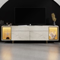 Comodă TV Hanah Home Zenith Travertine Gold imaginea #2 — magazin online Desire.md