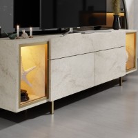 Comodă TV Hanah Home Zenith Travertine Gold imaginea #3 — magazin online Desire.md