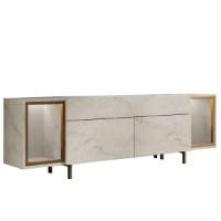 Comodă TV Hanah Home Zenith Travertine Gold imaginea #6 — magazin online Desire.md