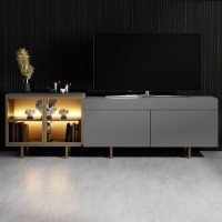 Comodă TV Hanah Home Vienna Anthracite Gold imaginea #2 — magazin online Desire.md