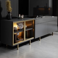 Comodă TV Hanah Home Vienna Anthracite Gold imaginea #4 — magazin online Desire.md