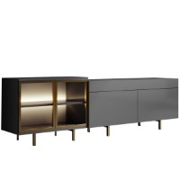 Comodă TV Hanah Home Vienna Anthracite Gold imaginea #6 — magazin online Desire.md