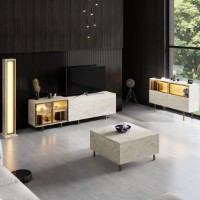 Comodă TV Hanah Home Vienna Travertine Gold imaginea #5 — magazin online Desire.md