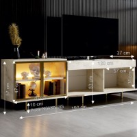Comodă TV Hanah Home Vienna Travertine Gold imaginea #7 — magazin online Desire.md