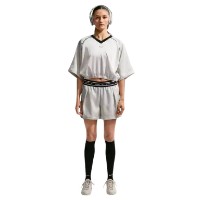 Tricou de dame Nike Sportswear Oversized Satin Light Bone/Black, s.XS imaginea #4 — magazin online Desire.md