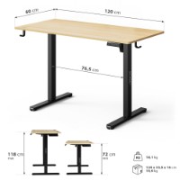 Masa de birou Sense7 Nojo Light 120x60 Light Brown imaginea #6 — magazin online Desire.md