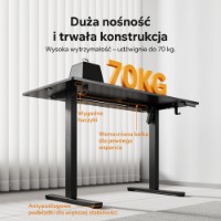 Masa de birou Sense7 Nojo Light 120x60 Black imaginea #3 — magazin online Desire.md