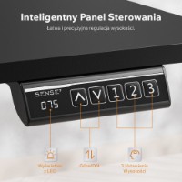 Masa de birou Sense7 Nojo Light 120x60 Black imaginea #4 — magazin online Desire.md