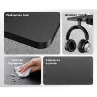 Masa de birou Sense7 Nojo Light 140x70 Black imaginea #4 — magazin online Desire.md