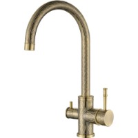 Baterie bucătărie Aquasanita Helika 2963 Old Brass