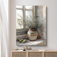Pictură ArtShop Vase with Olive Branch 40x60cm (PNAT115-L-PL)