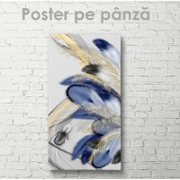 Pictură ArtShop Blue Feathers 30x60cm (PGL239-XL-PL) imaginea #3 — magazin online Desire.md