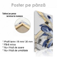 Pictură ArtShop Blue Feathers 30x60cm (PGL239-XL-PL) imaginea #2 — magazin online Desire.md