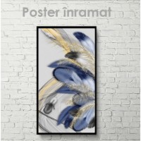 Pictură ArtShop Blue Feathers 40x80cm (PGL239-M-L) imaginea #3 — magazin online Desire.md