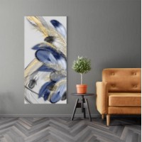 Pictură ArtShop Blue Feathers 45x90cm (PGL239-P-L)