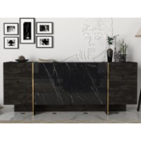 Dulăpior Hanah Home Veyron Black Gold imaginea #2 — magazin online Desire.md