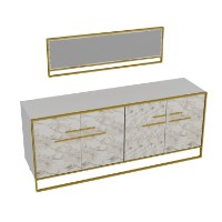 Dulăpior Hanah Home Polka Aynali White imaginea #3 — magazin online Desire.md