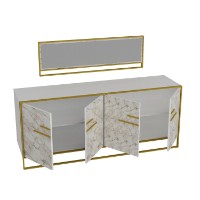 Dulăpior Hanah Home Polka Aynali White imaginea #4 — magazin online Desire.md