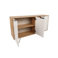 Dulăpior Hanah Home Clara Console Oak White imaginea #9 — magazin online Desire.md