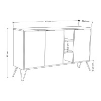 Dulăpior Hanah Home Clara Console Oak White imaginea #14 — magazin online Desire.md