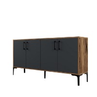 Dulăpior Hanah Home Kiev 160 Walnut Anthracite imaginea #6 — magazin online Desire.md