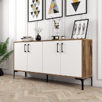 Dulăpior Hanah Home Kiev 160 Walnut White imaginea #2 — magazin online Desire.md