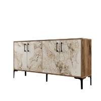 Dulăpior Hanah Home Kiev 160 Walnut White Marble imaginea #6 — magazin online Desire.md