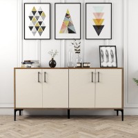 Dulăpior Hanah Home Kiev 160 Walnut Cream