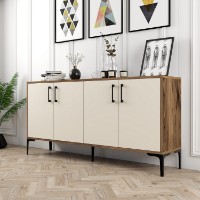 Dulăpior Hanah Home Kiev 160 Walnut Cream imaginea #2 — magazin online Desire.md