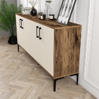 Dulăpior Hanah Home Kiev 160 Walnut Cream imaginea #3 — magazin online Desire.md