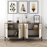Dulăpior Hanah Home Kiev 160 Walnut Cream imaginea #4 — magazin online Desire.md