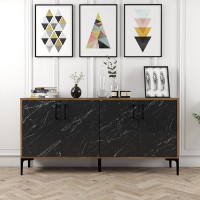 Dulăpior Hanah Home Kiev 160 Walnut Black Marble