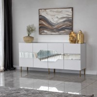 Dulăpior Hanah Home Milan White Gold imaginea #3 — magazin online Desire.md