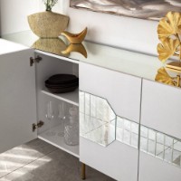Dulăpior Hanah Home Milan White Gold imaginea #5 — magazin online Desire.md