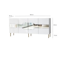 Dulăpior Hanah Home Milan White Gold imaginea #9 — magazin online Desire.md