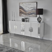 Dulăpior Hanah Home Dubai White Silver imaginea #2 — magazin online Desire.md