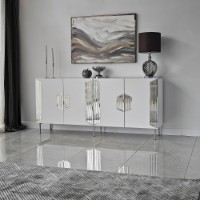 Dulăpior Hanah Home Dubai White Silver imaginea #3 — magazin online Desire.md