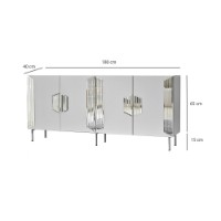 Dulăpior Hanah Home Dubai White Silver imaginea #10 — magazin online Desire.md