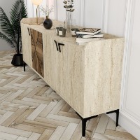 Dulăpior Hanah Home Venedik Walnut Travertine imaginea #4 — magazin online Desire.md
