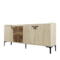 Dulăpior Hanah Home Venedik Walnut Travertine imaginea #6 — magazin online Desire.md
