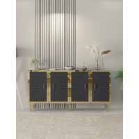 Dulăpior Hanah Home Tuna Anthracite Gold