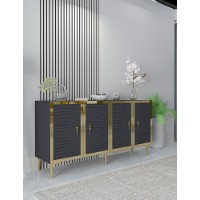 Dulăpior Hanah Home Tuna Anthracite Gold imaginea #2 — magazin online Desire.md