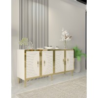 Dulăpior Hanah Home Tuna White Gold imaginea #2 — magazin online Desire.md