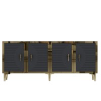Dulăpior Hanah Home Tuna 180 Anthracite Gold imaginea #3 — magazin online Desire.md