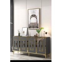 Dulăpior Hanah Home Puma 150 Anthracite Gold imaginea #2 — magazin online Desire.md