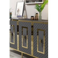 Dulăpior Hanah Home Puma 150 Anthracite Gold imaginea #3 — magazin online Desire.md