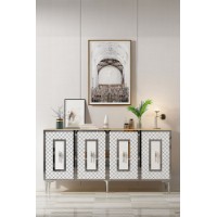 Dulăpior Hanah Home Puma 150 Sapphire Oak White Silver